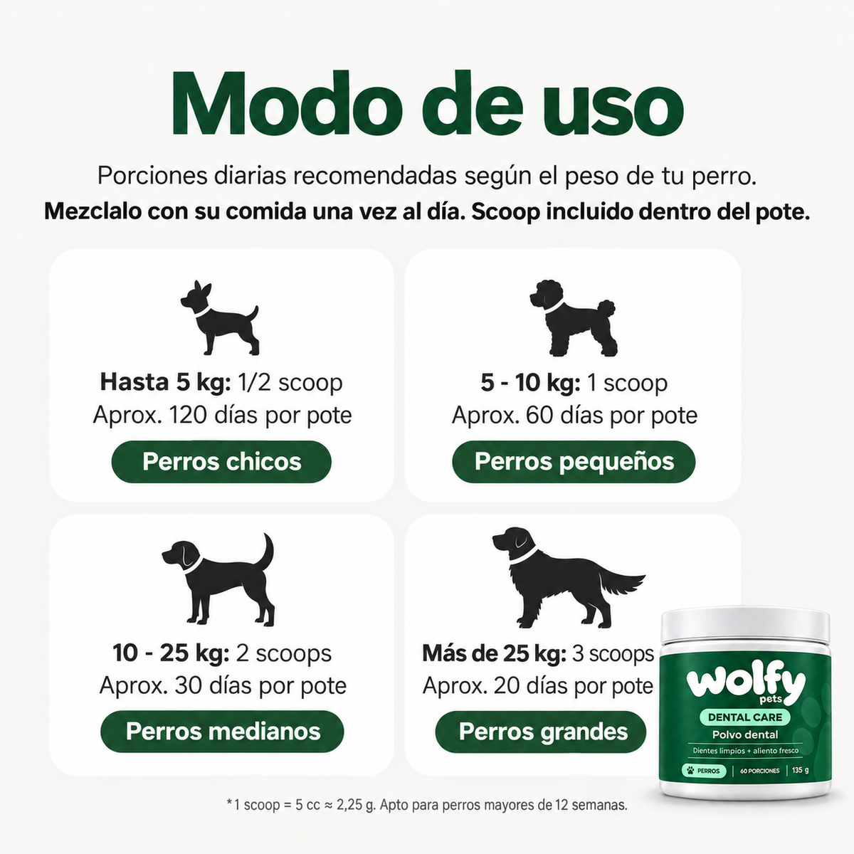 Polvo Dental Anti-Sarro Para Perros