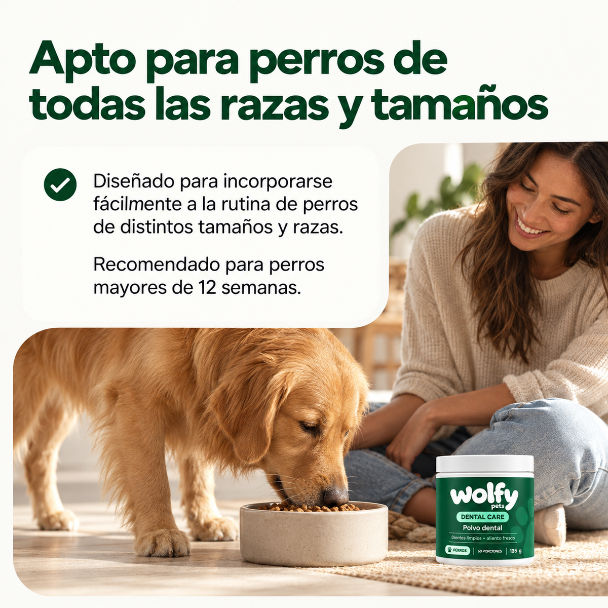 Polvo Dental Anti-Sarro Para Perros