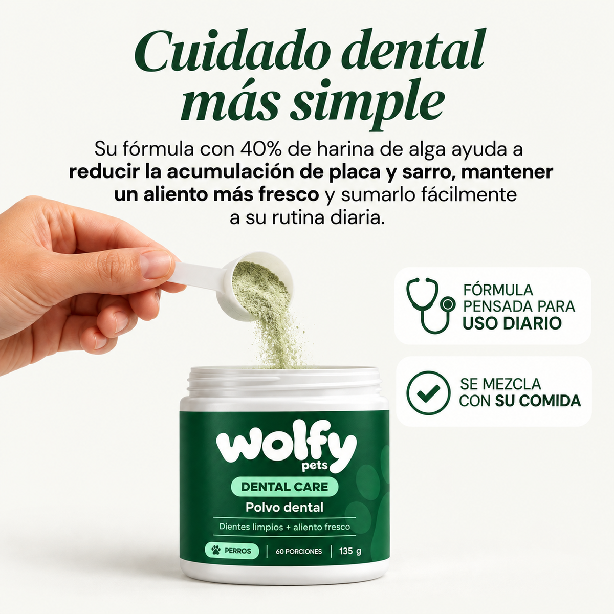 Polvo Dental Anti-Sarro Para Perros